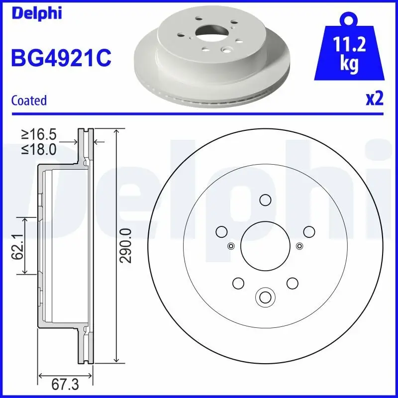 Bremsscheibe DELPHI BG4921C