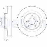 Bremsscheibe Hinterachse DELPHI BG4924C