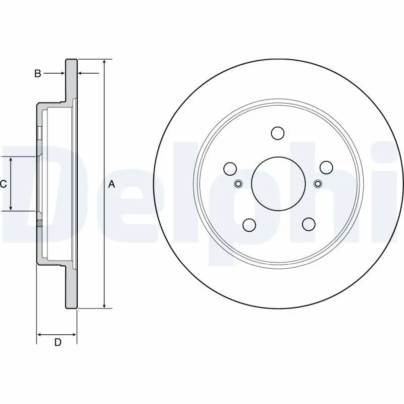 Bremsscheibe Hinterachse DELPHI BG4928C