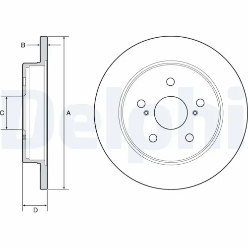 Bremsscheibe Hinterachse DELPHI BG4928C Bild Bremsscheibe Hinterachse DELPHI BG4928C