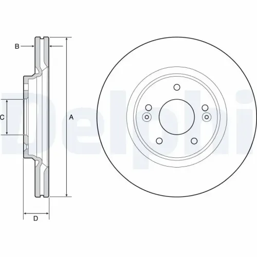 Bremsscheibe DELPHI BG4931C Bild Bremsscheibe DELPHI BG4931C