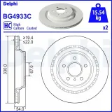 Bremsscheibe Hinterachse DELPHI BG4933C