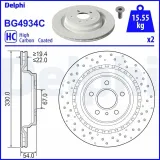 Bremsscheibe Hinterachse DELPHI BG4934C