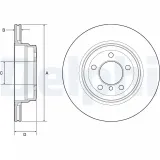 Bremsscheibe Hinterachse DELPHI BG4937C