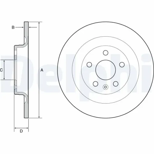 Bremsscheibe DELPHI BG4950C Bild Bremsscheibe DELPHI BG4950C