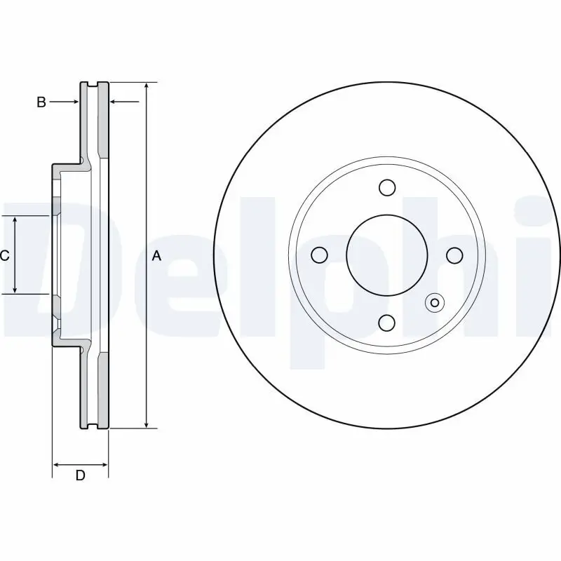 Bremsscheibe Vorderachse DELPHI BG4951C