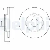 Bremsscheibe DELPHI BG4953C