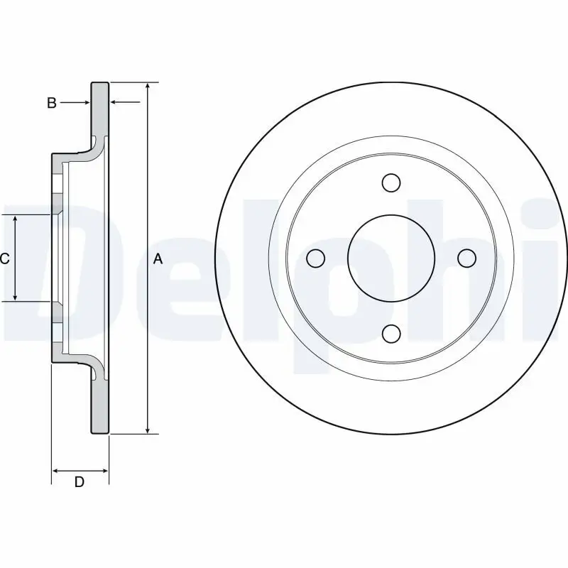 Bremsscheibe DELPHI BG4954C