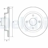 Bremsscheibe DELPHI BG4954C