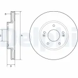 Bremsscheibe DELPHI BG4955C