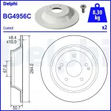 Bremsscheibe Hinterachse DELPHI BG4956C