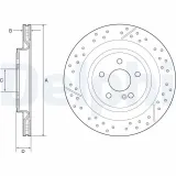 Bremsscheibe Hinterachse DELPHI BG4958C