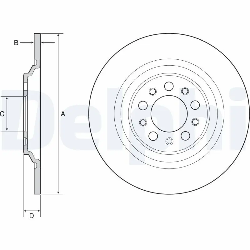 Bremsscheibe DELPHI BG4961C