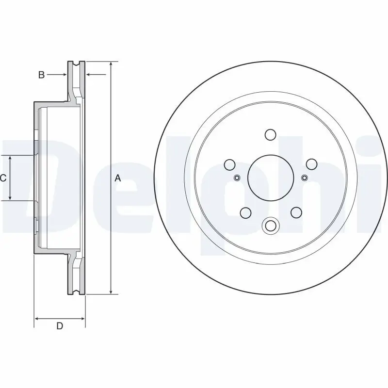 Bremsscheibe DELPHI BG4962C Bild Bremsscheibe DELPHI BG4962C