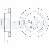 Bremsscheibe Hinterachse DELPHI BG4962C