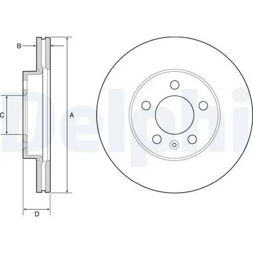 Bremsscheibe DELPHI BG4963C Bild Bremsscheibe DELPHI BG4963C