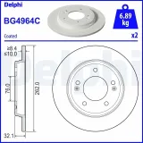 Bremsscheibe Hinterachse DELPHI BG4964C