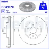 Bremsscheibe Vorderachse DELPHI BG4967C