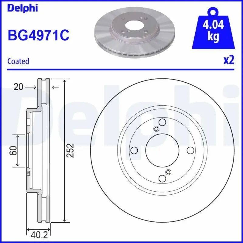 Bremsscheibe DELPHI BG4971C