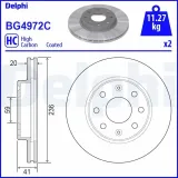 Bremsscheibe DELPHI BG4972C