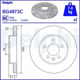 Bremsscheibe DELPHI BG4973C