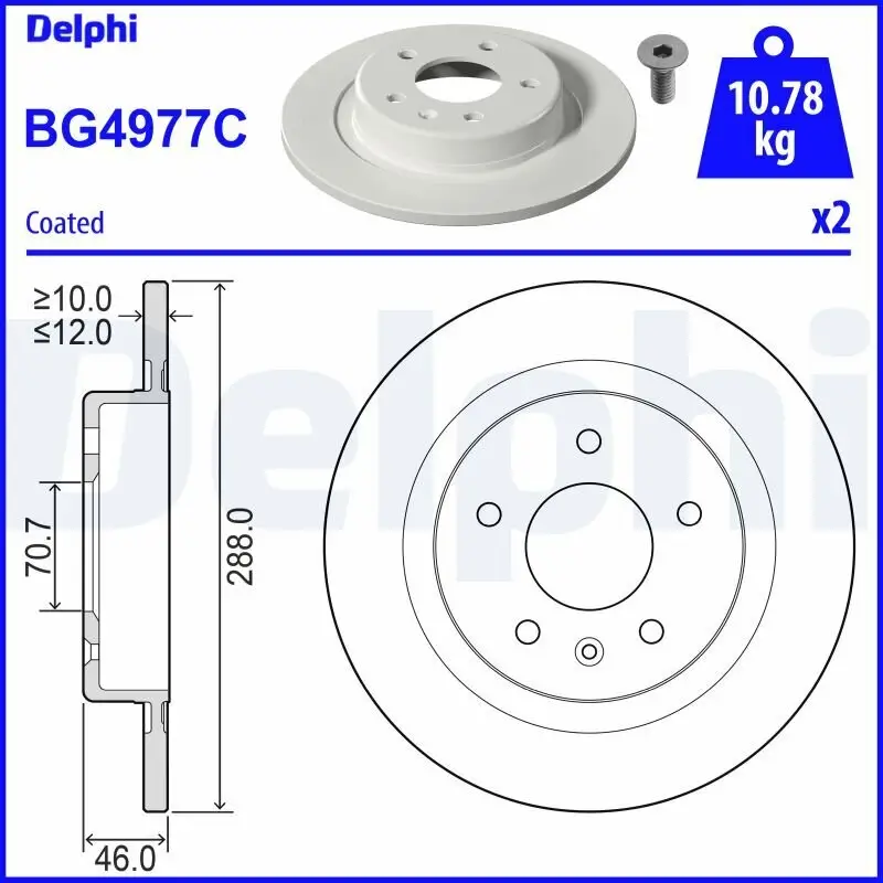 Bremsscheibe DELPHI BG4977C