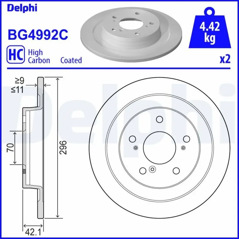 Bremsscheibe DELPHI BG4992C