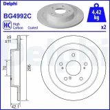 Bremsscheibe Hinterachse DELPHI BG4992C
