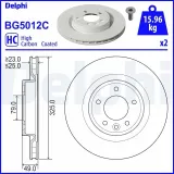 Bremsscheibe Hinterachse DELPHI BG5012C