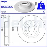 Bremsscheibe DELPHI BG5020C