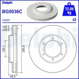 Bremsscheibe DELPHI BG5036C