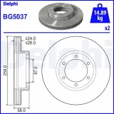 Bremsscheibe Vorderachse DELPHI BG5037