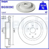 Bremsscheibe Hinterachse DELPHI BG5039C