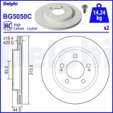 Bremsscheibe Hinterachse DELPHI BG5050C