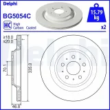 Bremsscheibe Hinterachse DELPHI BG5054C