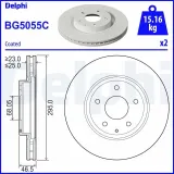 Bremsscheibe DELPHI BG5055C