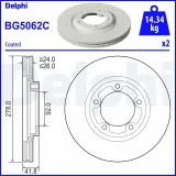 Bremsscheibe Vorderachse DELPHI BG5062C