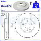 Bremsscheibe DELPHI BG5067C