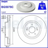 Bremsscheibe DELPHI BG5078C