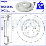 Bremsscheibe DELPHI BG5083C