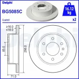 Bremsscheibe DELPHI BG5085C