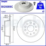 Bremsscheibe Hinterachse DELPHI BG5089C