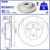 Bremsscheibe DELPHI BG5097C