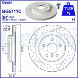 Bremsscheibe Hinterachse DELPHI BG5111C