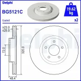 Bremsscheibe DELPHI BG5121C