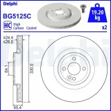 Bremsscheibe Vorderachse DELPHI BG5125C
