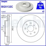 Bremsscheibe Vorderachse DELPHI BG5132C