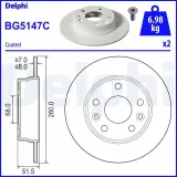 Bremsscheibe DELPHI BG5147C