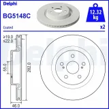 Bremsscheibe Vorderachse DELPHI BG5148C