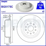 Bremsscheibe DELPHI BG5175C